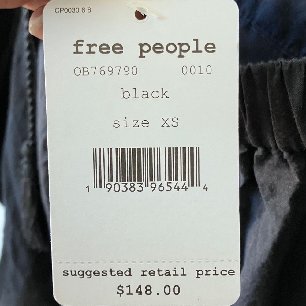 Free people, black burgundy, and purple embroidered off the shoulder top - Picture 6 of 6